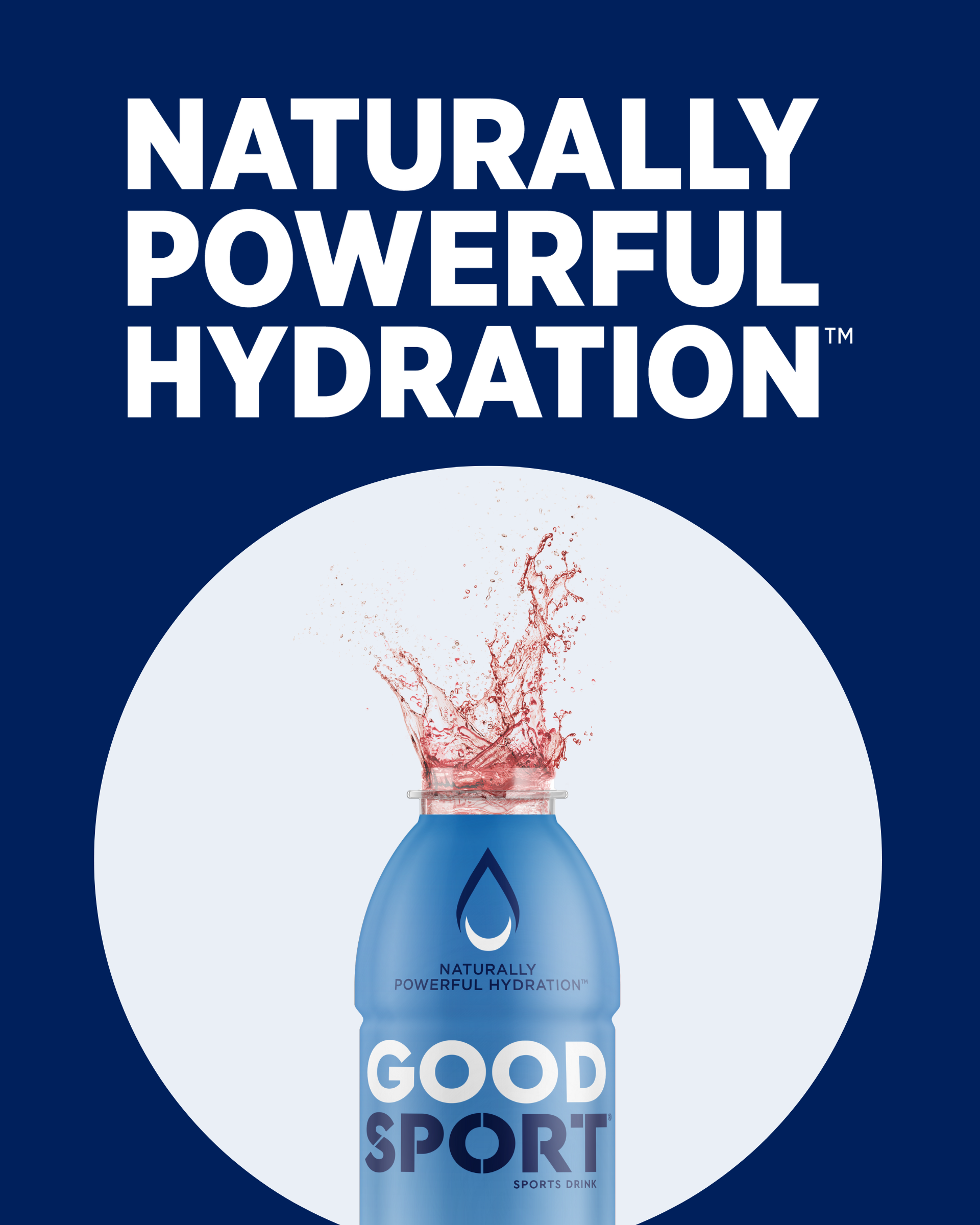 Bottle of Blue Raspberry with Naturally Powerful Hydration