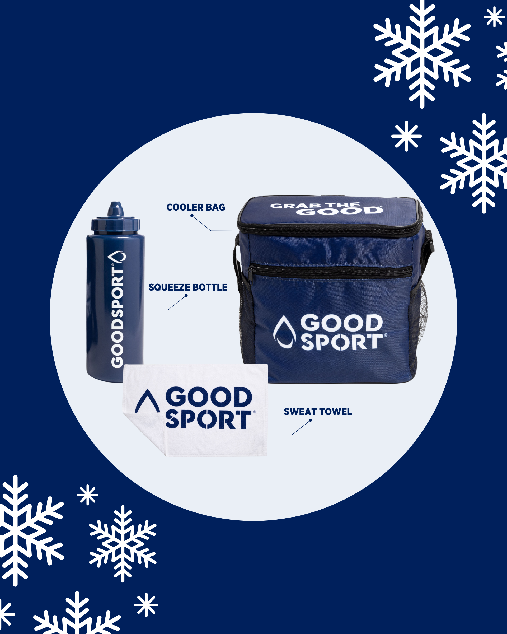 GoodSport Bundle of a cooler bag, squeeze bottle and sweat towel 