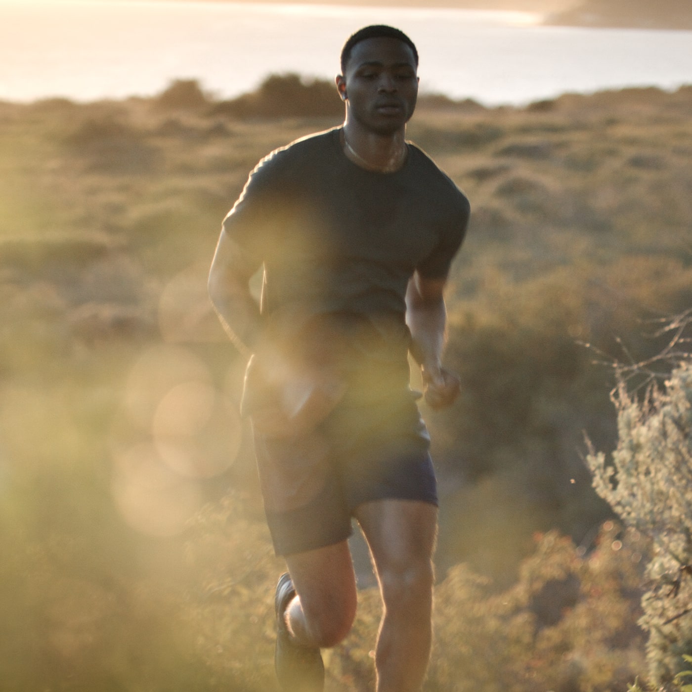 Runner at dusk