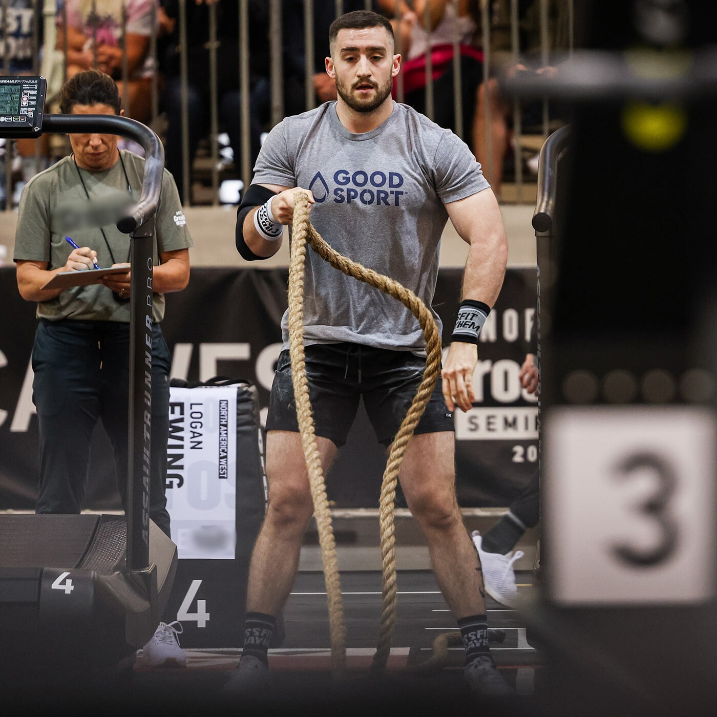 CrossFit athlete competing